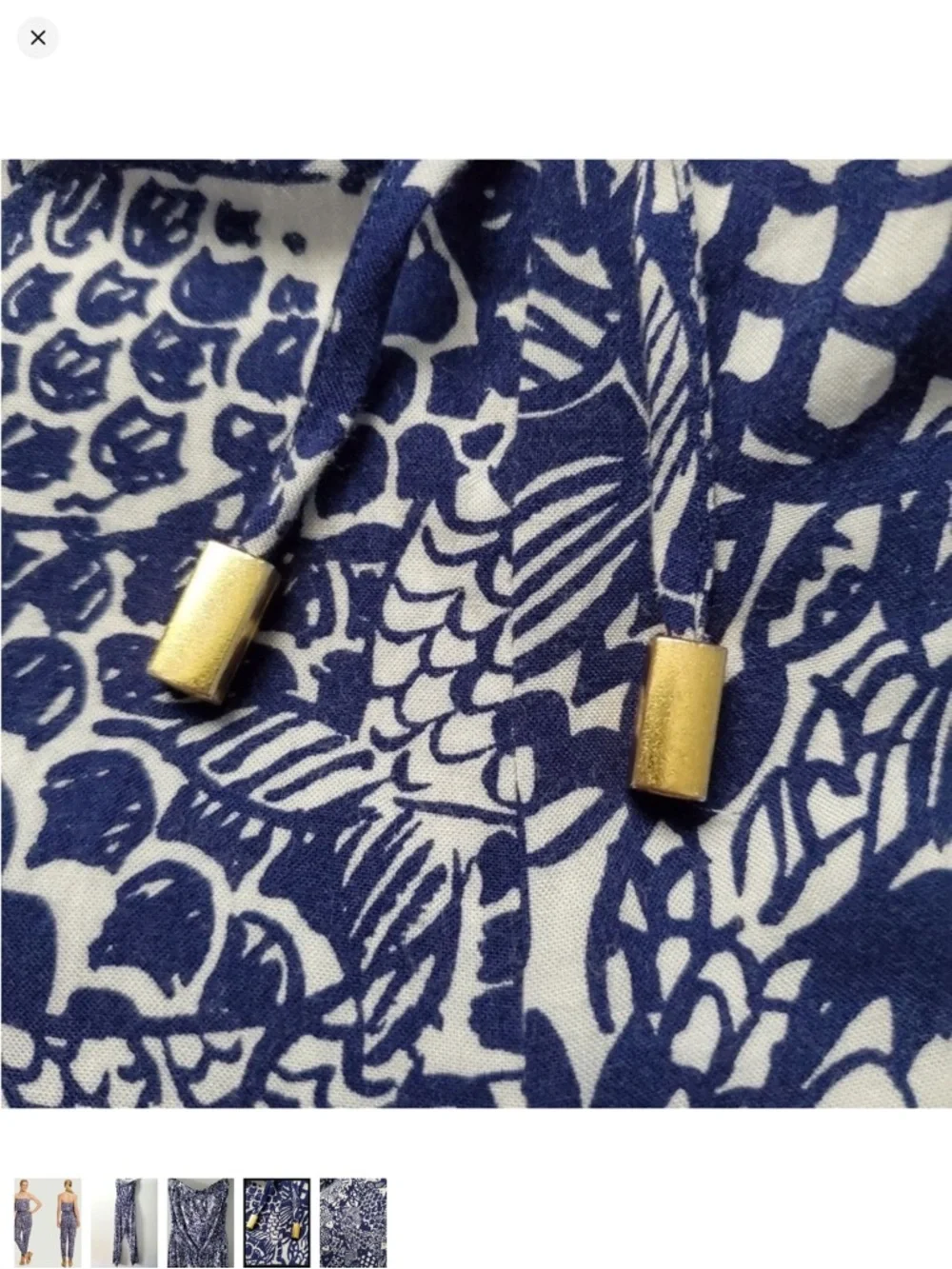 Lilly Pulitzer x Target Upstream Fish Strapless Jumpsuit Size Small